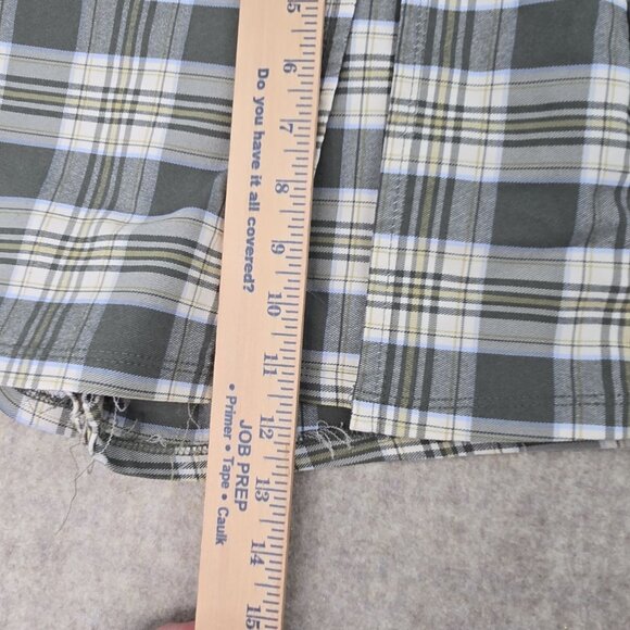 Plaid Green & White Pleated Skort With Side Slit Size S - Picture 9 of 11